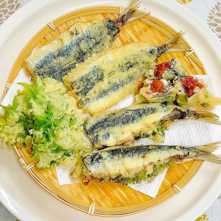骨ごと食べて栄養満点!いわしの梅肉揚げ